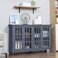 52-Inch Sideboard Buffet Cabinet with Glass Doors and Adjustable Shelves