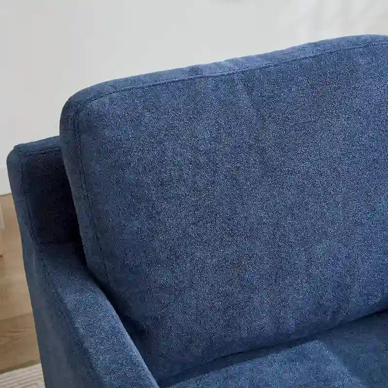 360° Swivel Accent Chair with Chenille Upholstery and Removable Back Cushion