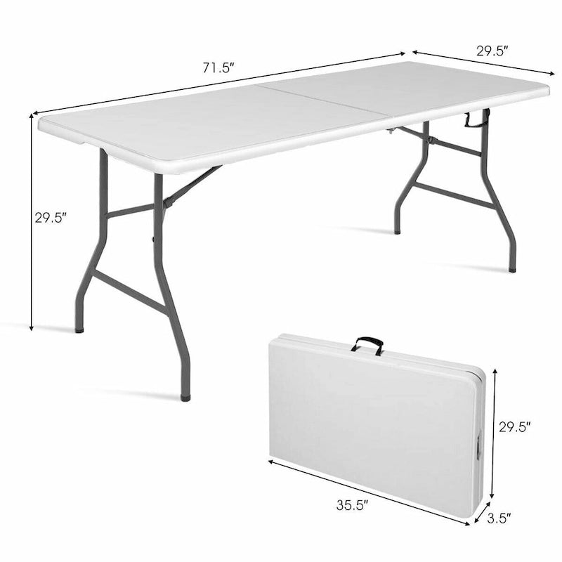 6 ft Portable Folding Table for Indoor and Outdoor Use