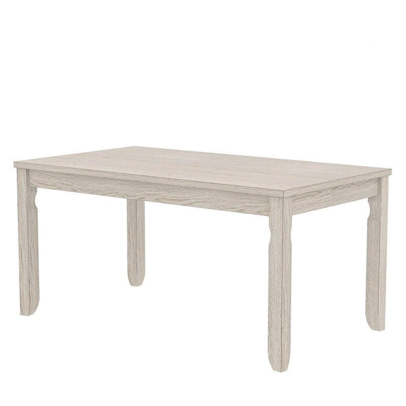 Grey Solid Wood Farmhouse Dining Table for 4–6 People, 63-Inch