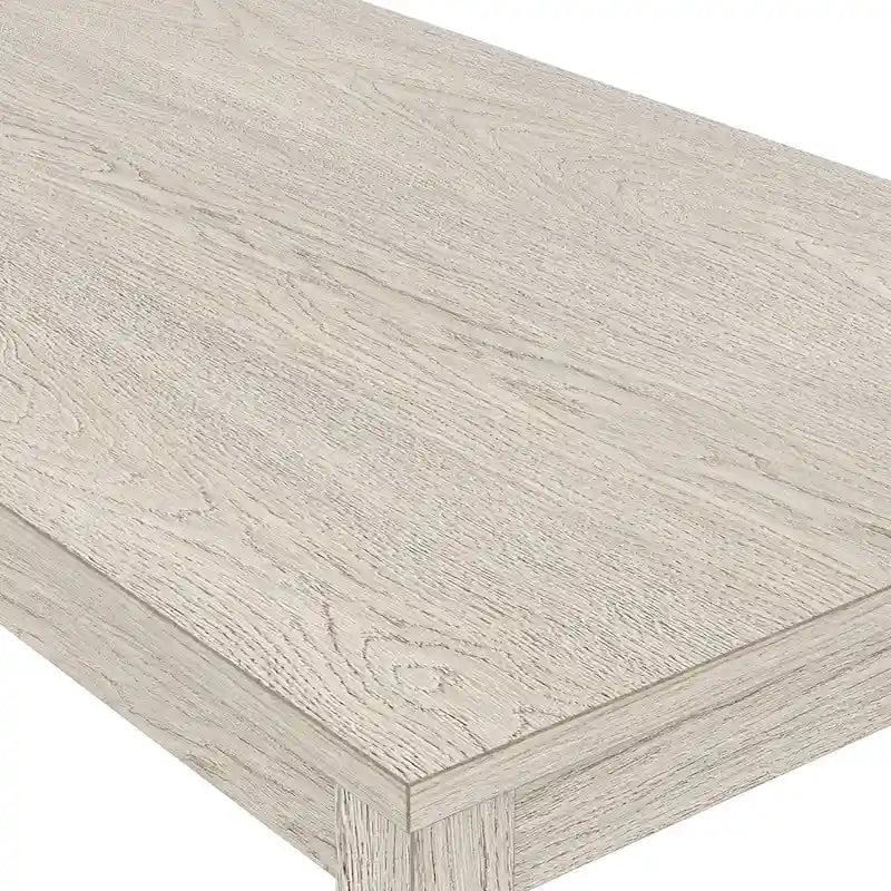 Grey Solid Wood Farmhouse Dining Table for 4–6 People, 63-Inch
