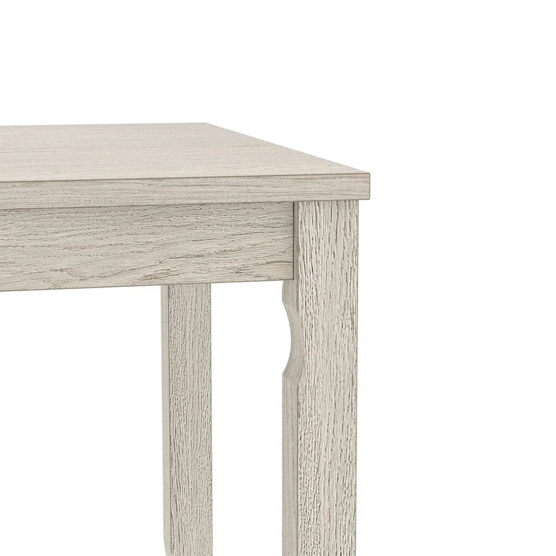 Grey Solid Wood Farmhouse Dining Table for 4–6 People, 63-Inch