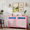Buffet Sideboard Cabinet with RGB LED Lights and Power Outlets