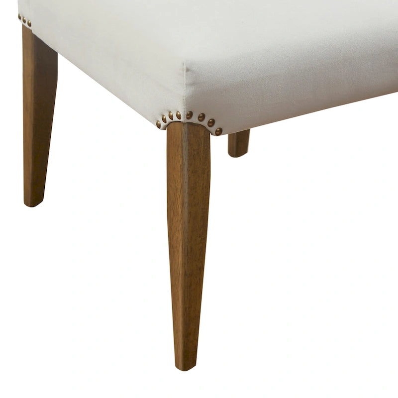 Cream Channel-Tufted Dining Chairs (Set of 2)