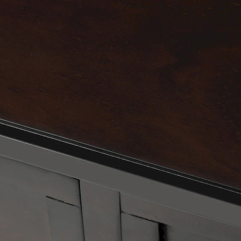 3-Drawer Solid Wood Console Table with Bottom Shelf