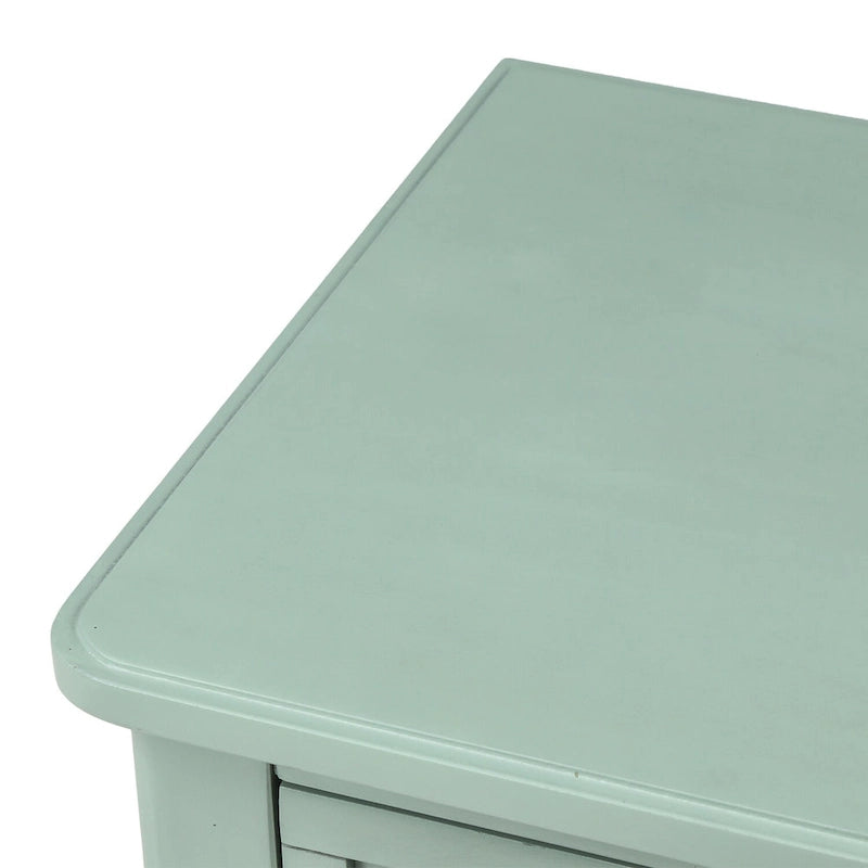 3-Drawer Solid Wood Console Table with Bottom Shelf