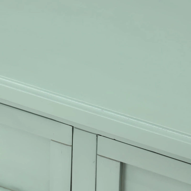 3-Drawer Solid Wood Console Table with Bottom Shelf
