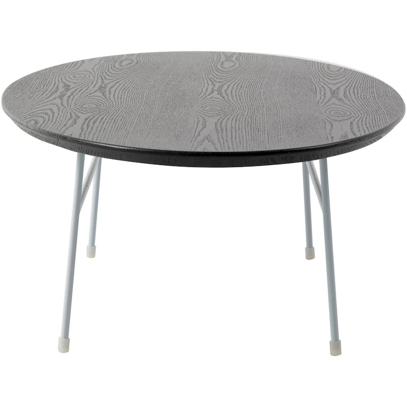 Modern Oval Coffee Table with Powder-Coated Steel Frame
