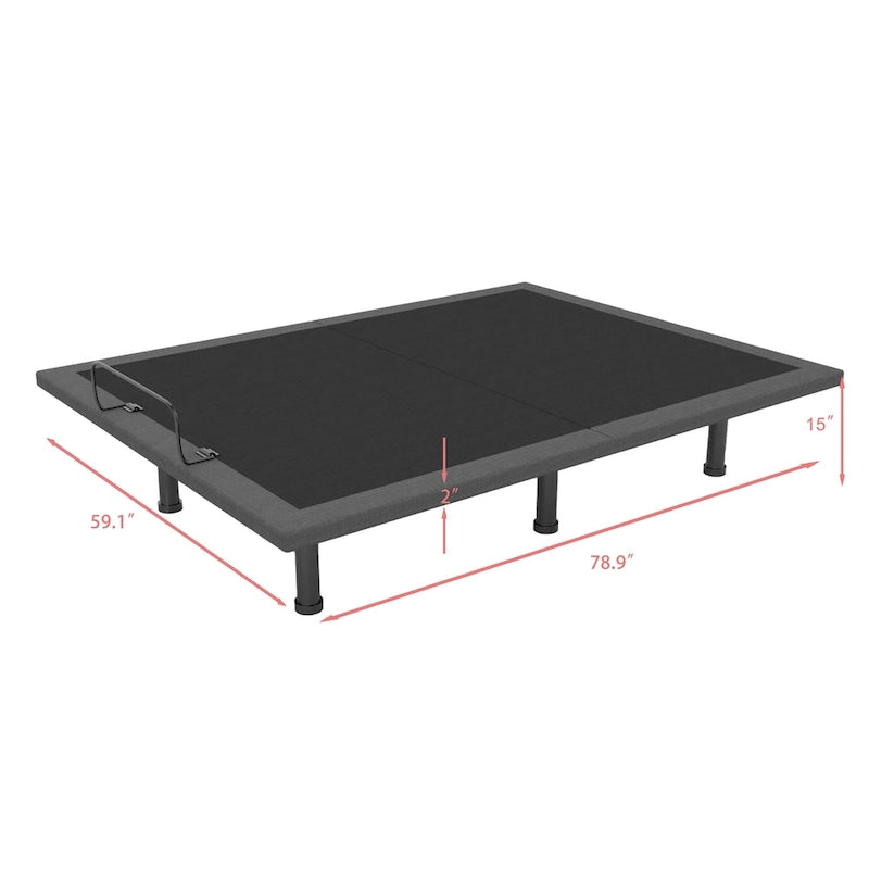 Adjustable Bed Base with Wireless Remote Control