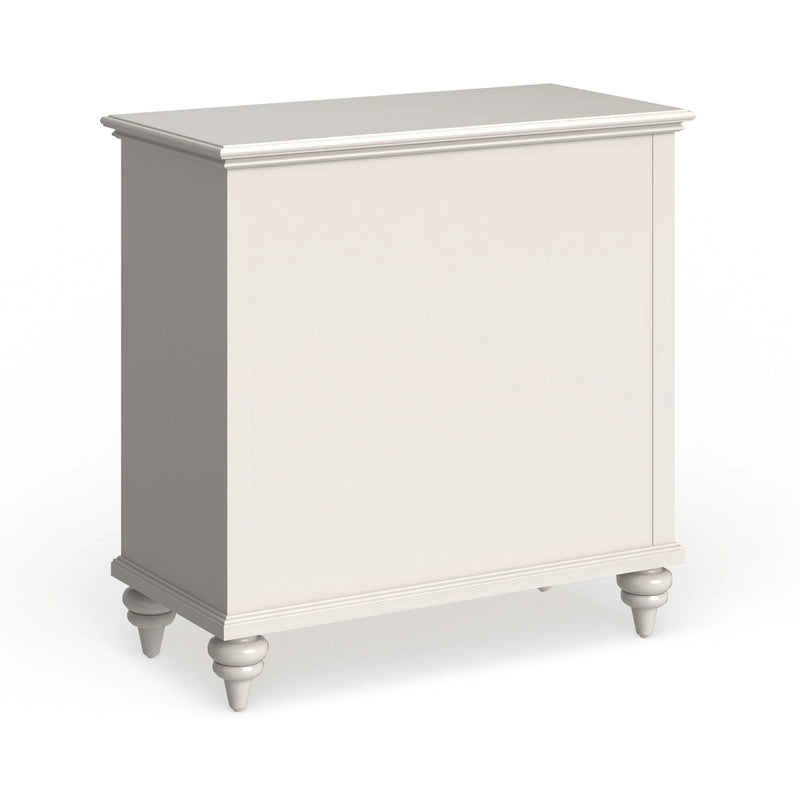 Off-White Poplar Wood 4-Drawer Dresser