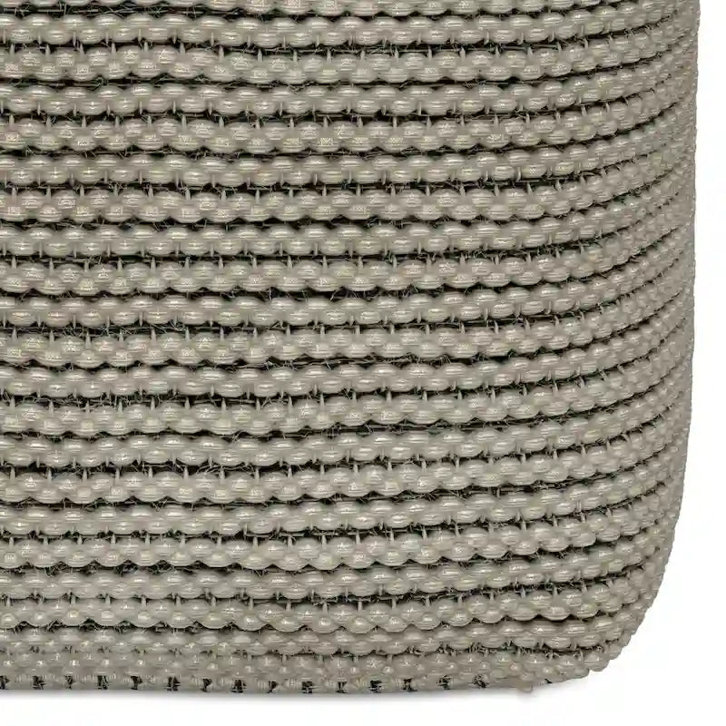 Cream Boho Square Indoor/Outdoor Pouf
