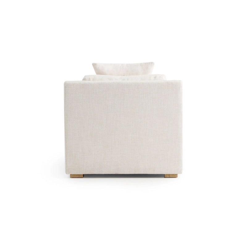 Linen-Blend Upholstered Accent Armchair