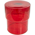 Modern Round Glass Accent Table - Clear or Red
