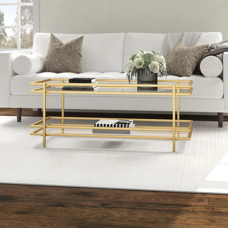 Steel and Tempered Glass Coffee Table