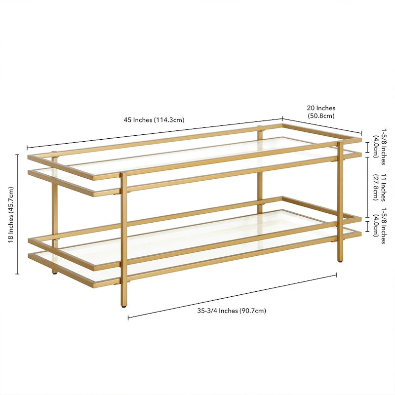 Steel and Tempered Glass Coffee Table