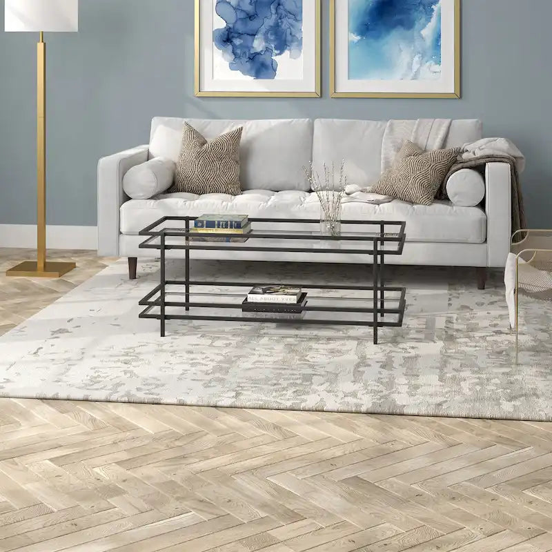 Steel and Tempered Glass Coffee Table