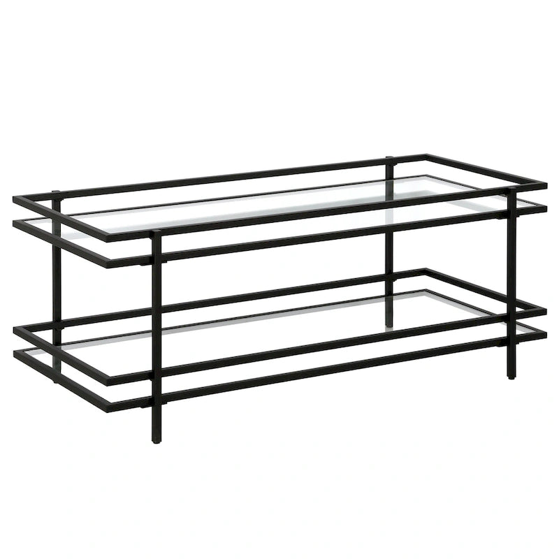 Steel and Tempered Glass Coffee Table