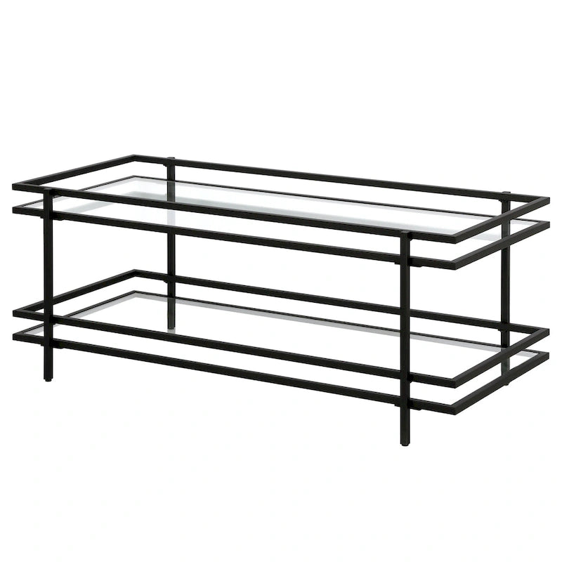 Steel and Tempered Glass Coffee Table