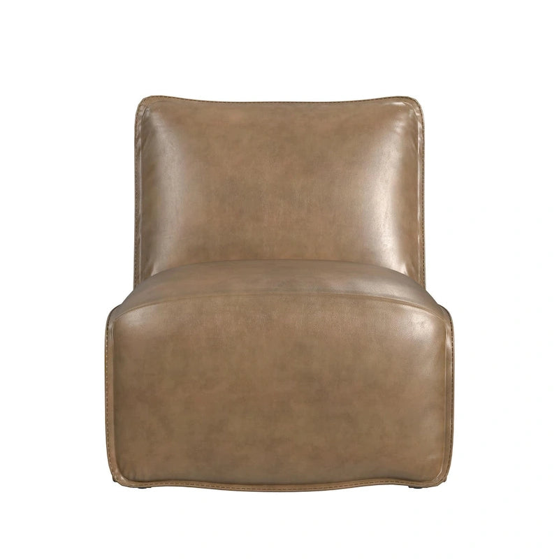 Mid-Century Modern Faux Leather Power Recliner