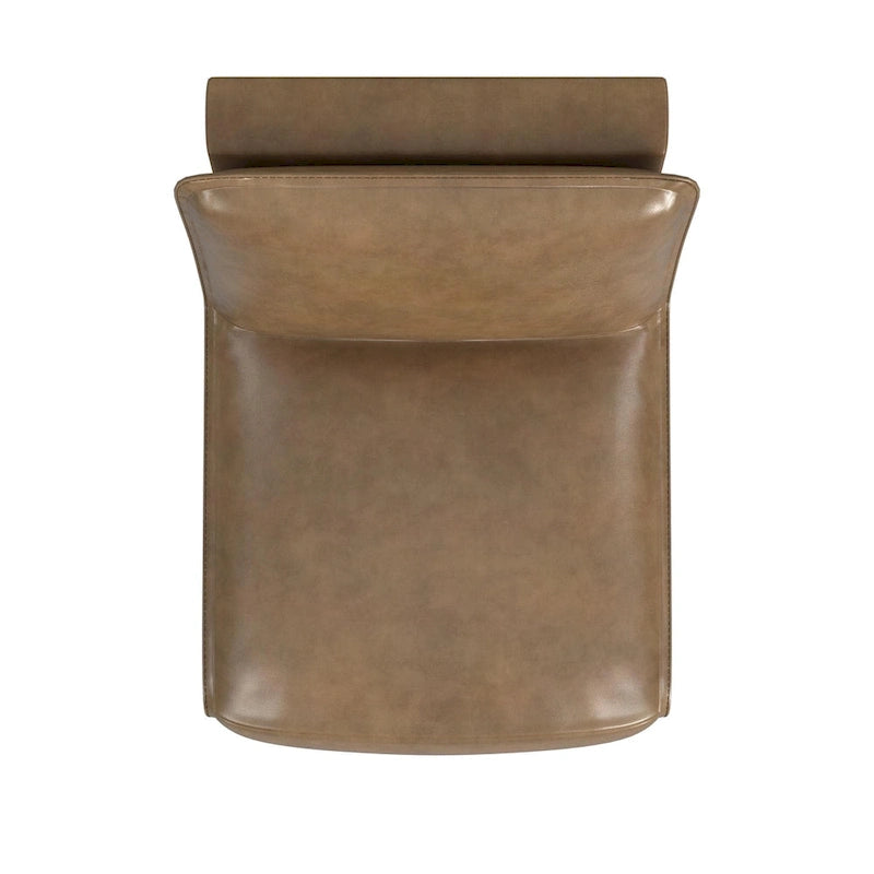 Mid-Century Modern Faux Leather Power Recliner