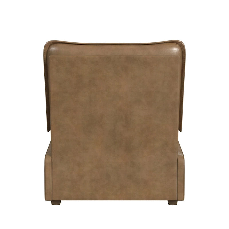 Mid-Century Modern Faux Leather Power Recliner
