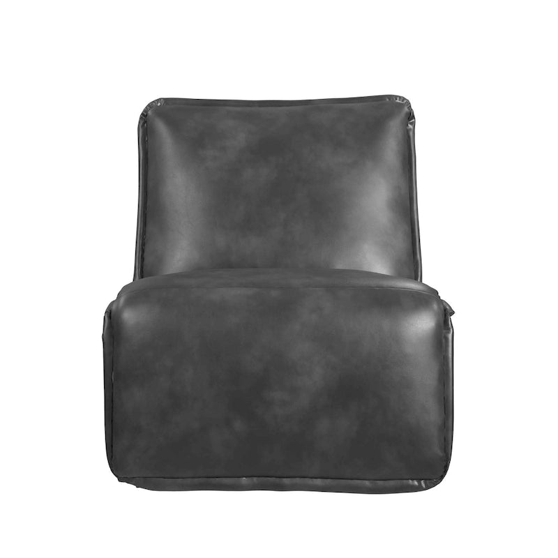 Mid-Century Modern Faux Leather Power Recliner