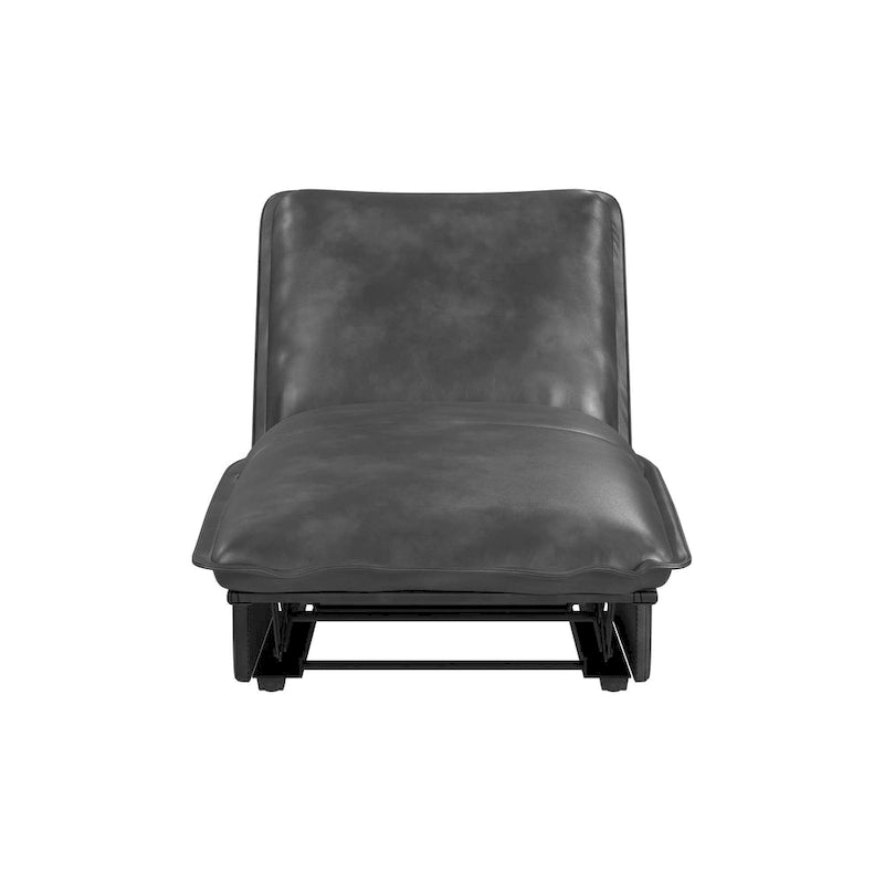 Mid-Century Modern Faux Leather Power Recliner