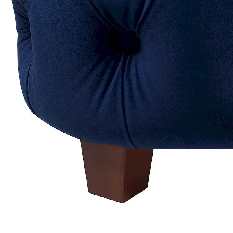 Velvet Upholstered Tufted Wingback Panel Bed Set