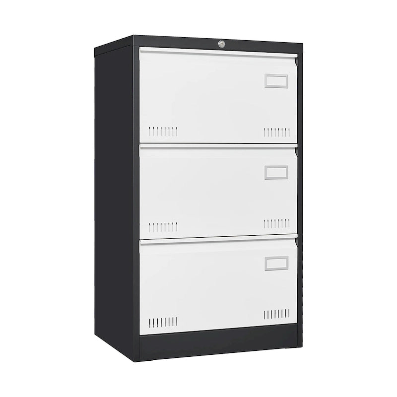 3-Drawer Metal Lateral File Cabinet with Lock