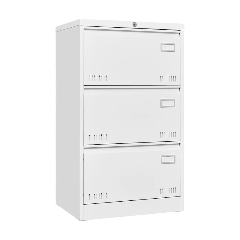 3-Drawer Metal Lateral File Cabinet with Lock