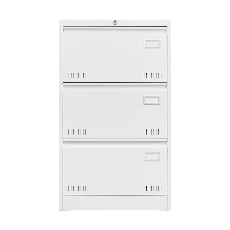 3-Drawer Metal Lateral File Cabinet with Lock