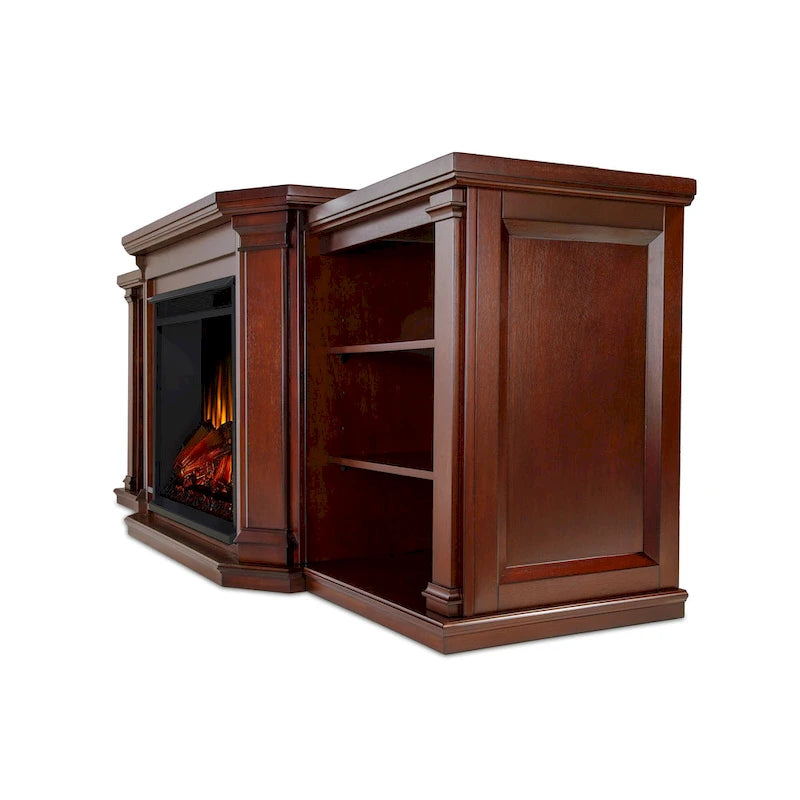 Electric TV Stand Fireplace in Dark Mahogany
