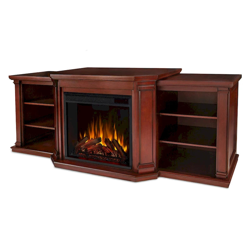 Electric TV Stand Fireplace in Dark Mahogany
