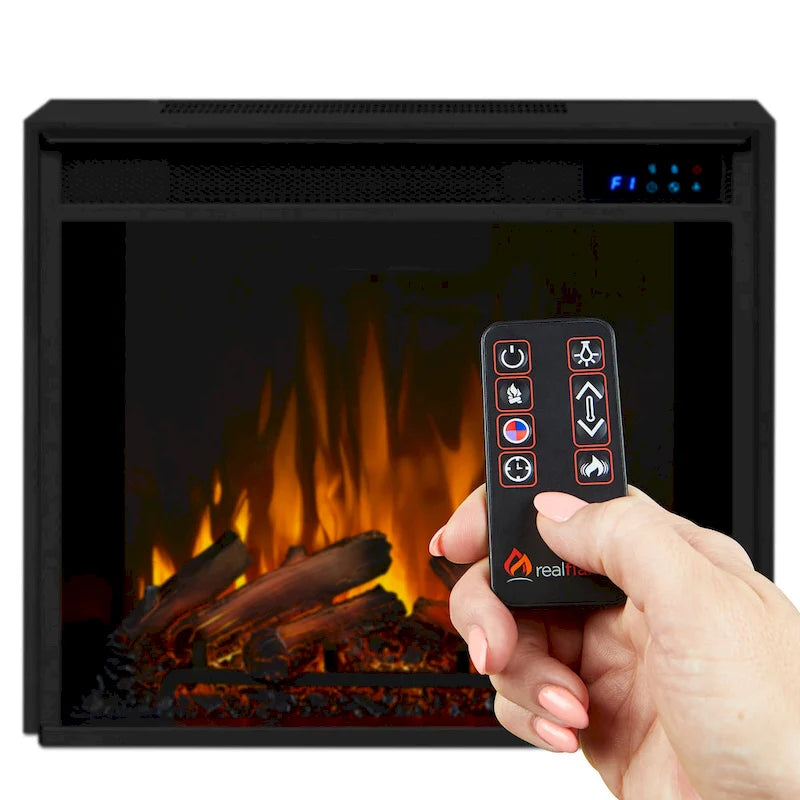 Electric TV Stand Fireplace in Dark Mahogany