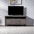 66-Inch Distressed Dark Gray TV Console