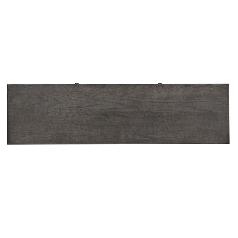 66-Inch Distressed Dark Gray TV Console