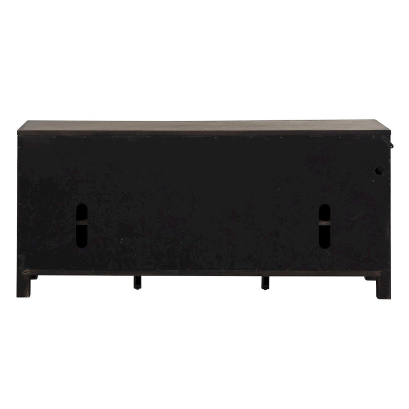 66-Inch Distressed Dark Gray TV Console