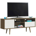 Modern TV Stand for TVs up to 65 Inches with Shelves, Cabinet and Drawer