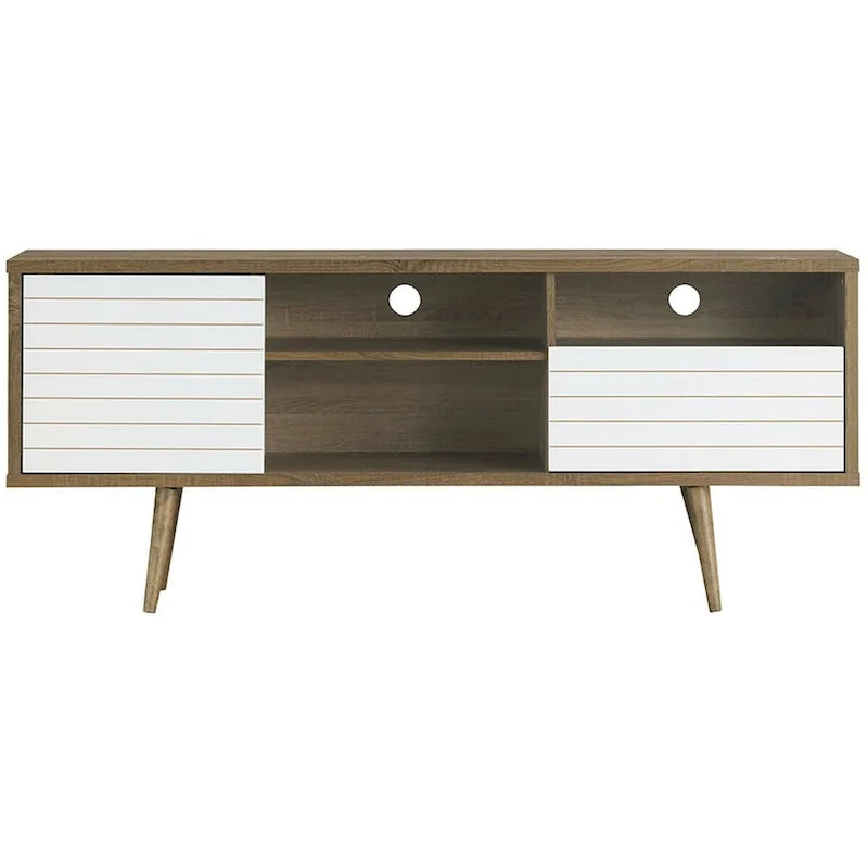 Modern TV Stand for TVs up to 65 Inches with Shelves, Cabinet and Drawer