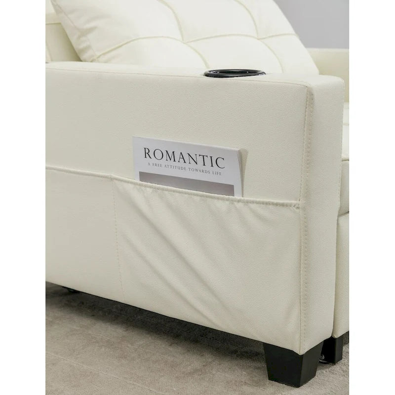 3-in-1 Convertible Sleeper Chair with USB Ports