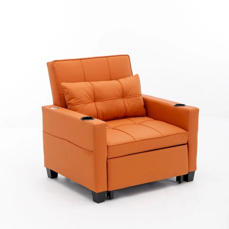 3-in-1 Convertible Sleeper Chair with USB Ports