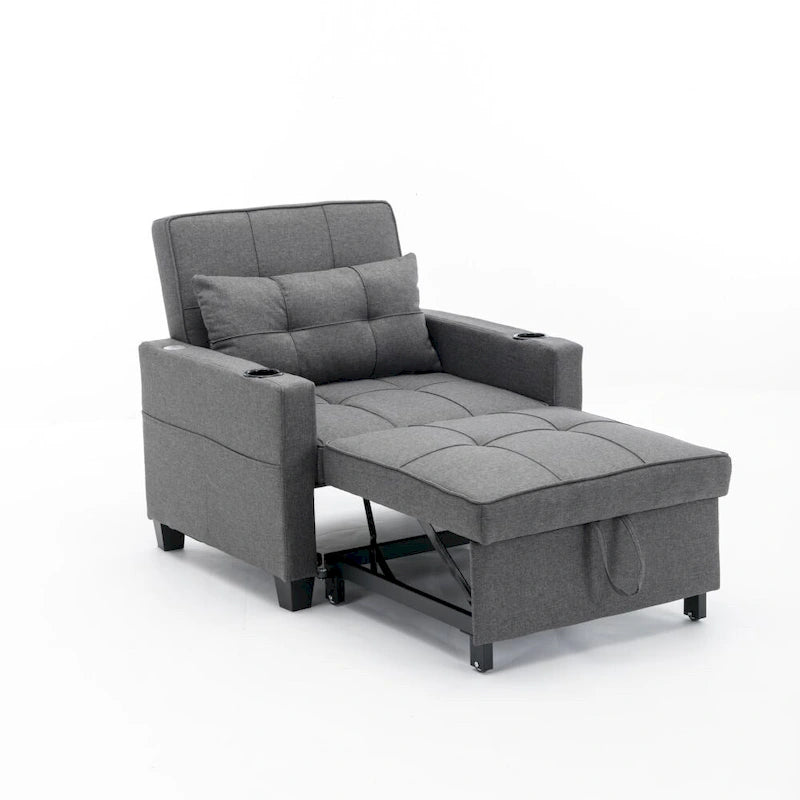 3-in-1 Convertible Sleeper Chair with USB Ports