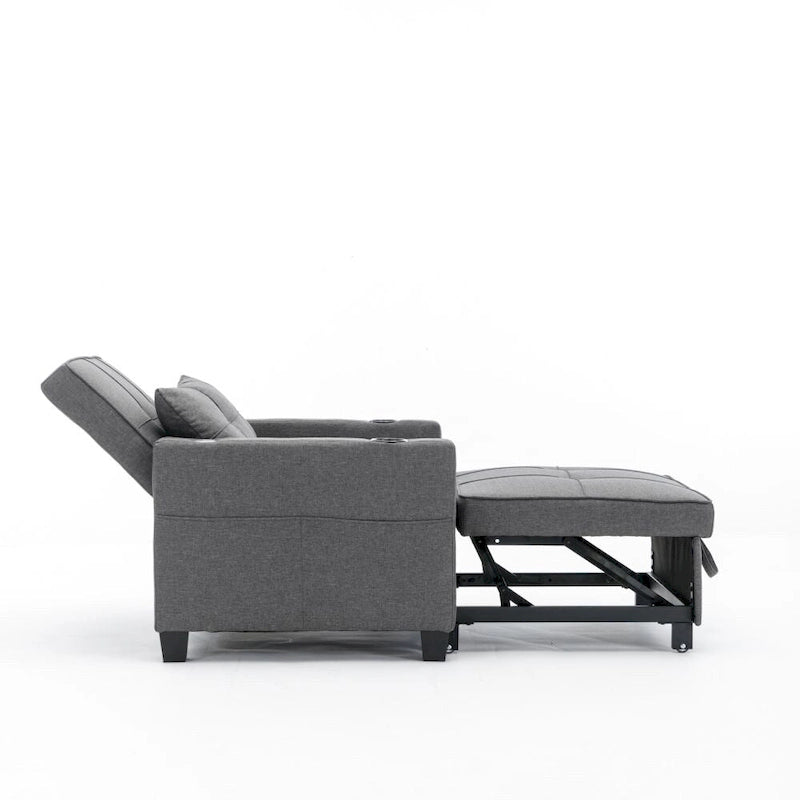 3-in-1 Convertible Sleeper Chair with USB Ports