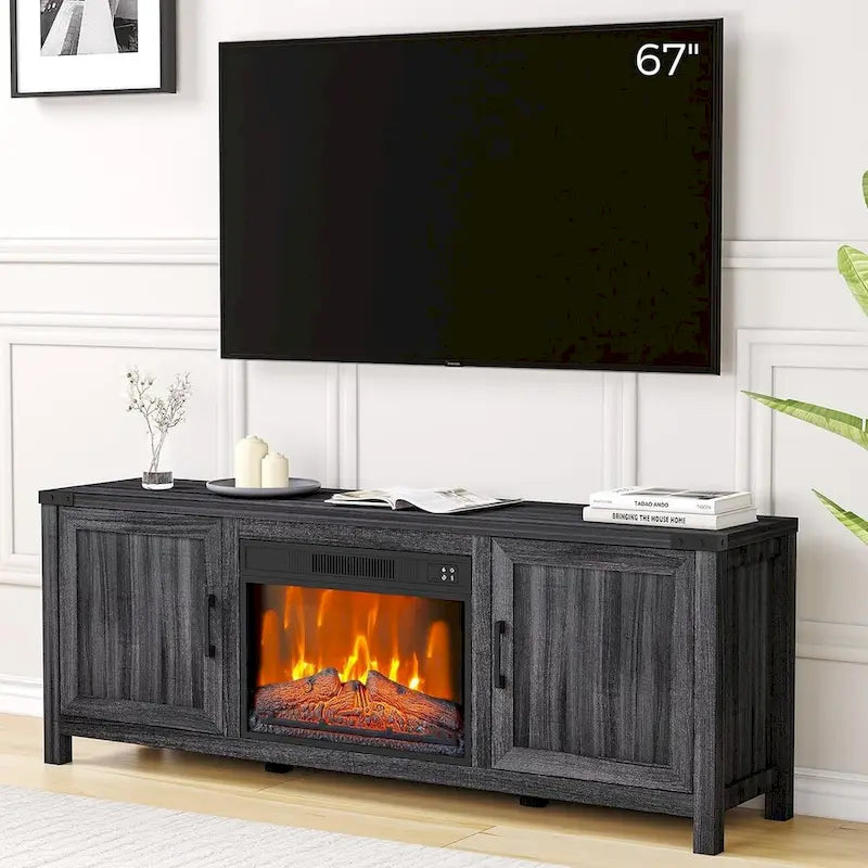 Farmhouse Electric Fireplace TV Stand for TVs up to 65 Inches