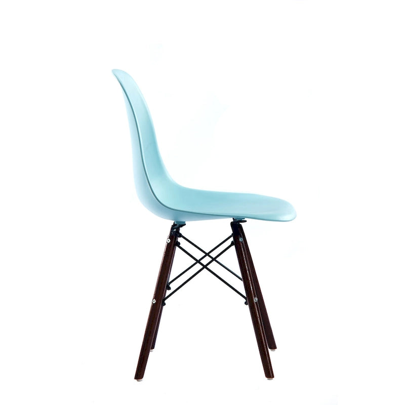 Modern Dining Chairs with Walnut Wood Legs, Set of 2