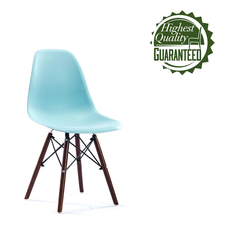 Modern Dining Chairs with Walnut Wood Legs, Set of 2