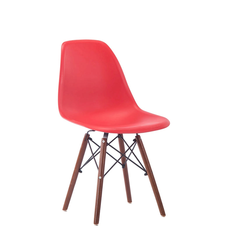 Modern Dining Chairs with Walnut Wood Legs, Set of 2