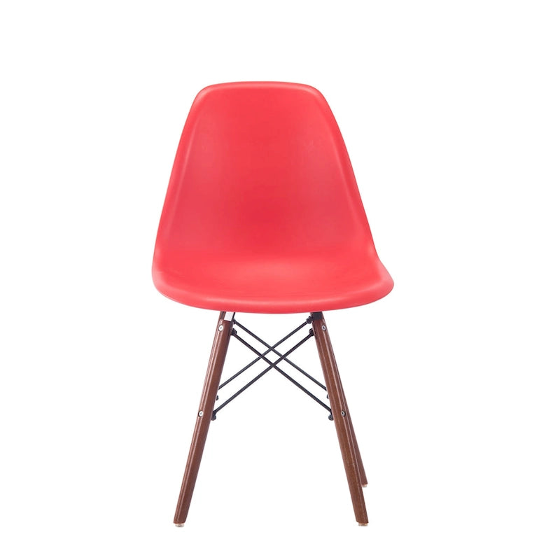 Modern Dining Chairs with Walnut Wood Legs, Set of 2