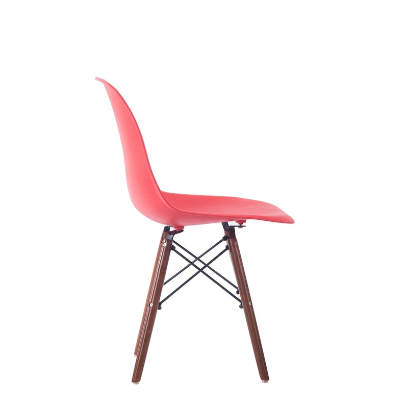 Modern Dining Chairs with Walnut Wood Legs, Set of 2