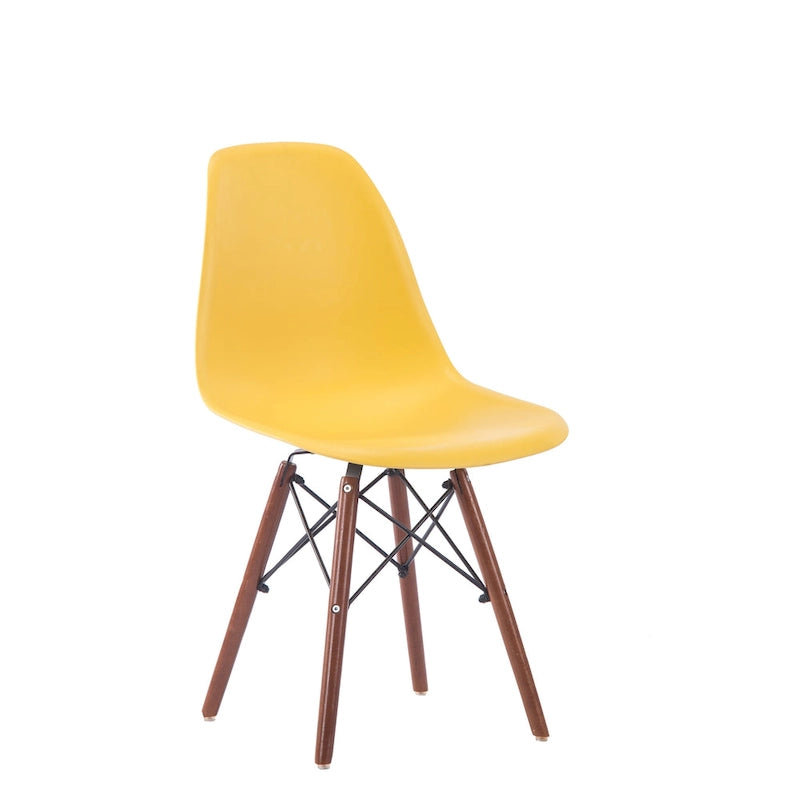 Modern Dining Chairs with Walnut Wood Legs, Set of 2